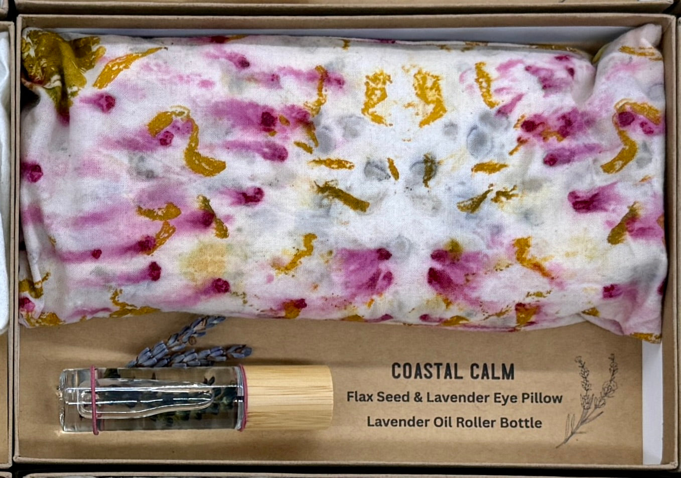 Coastal Calm Lavender and Flax Eye Pillow Set