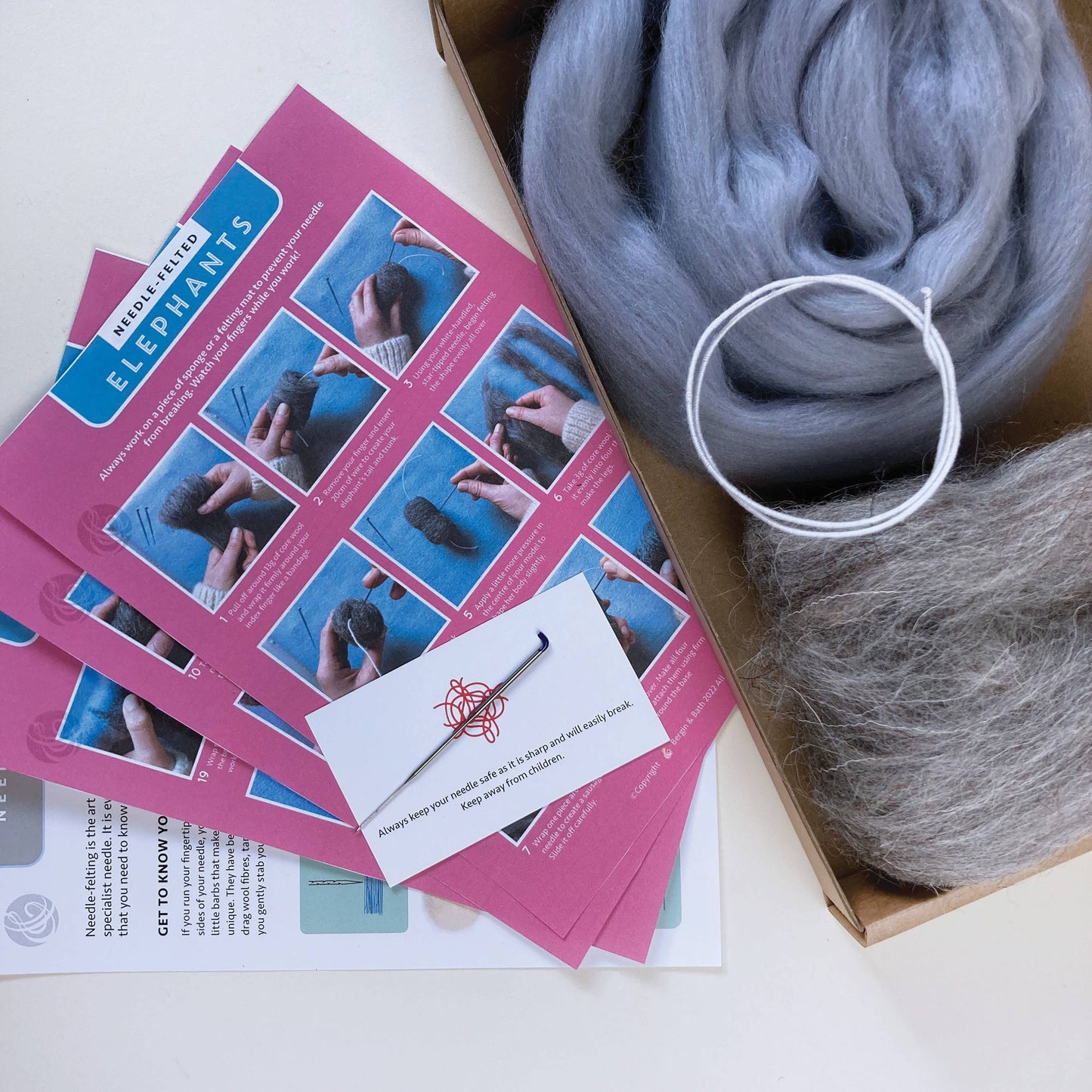 Elephant Needle Felting Kit