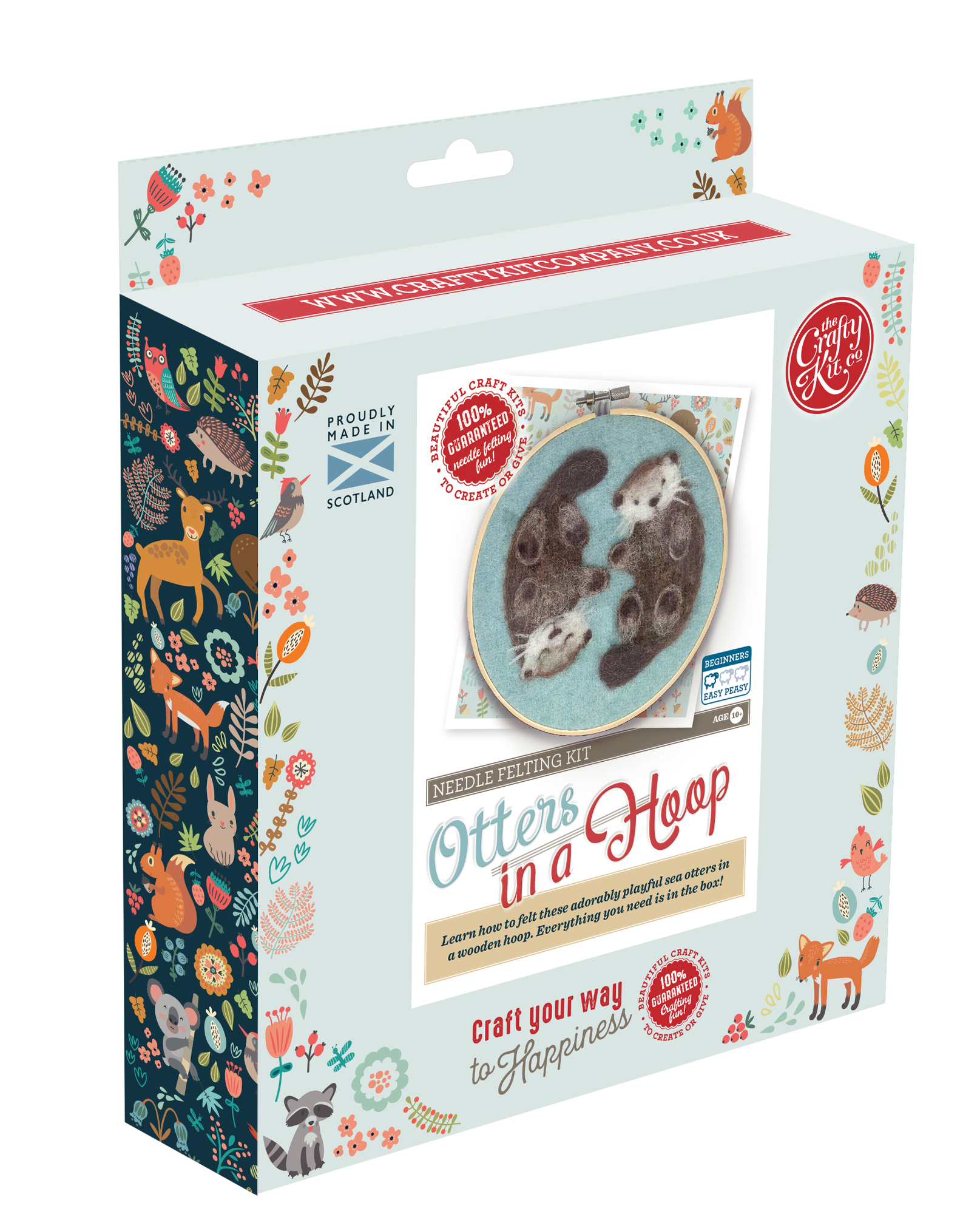 Otters in a Hoop Needle Felting Kit - SLOLife Studio & Mercantile