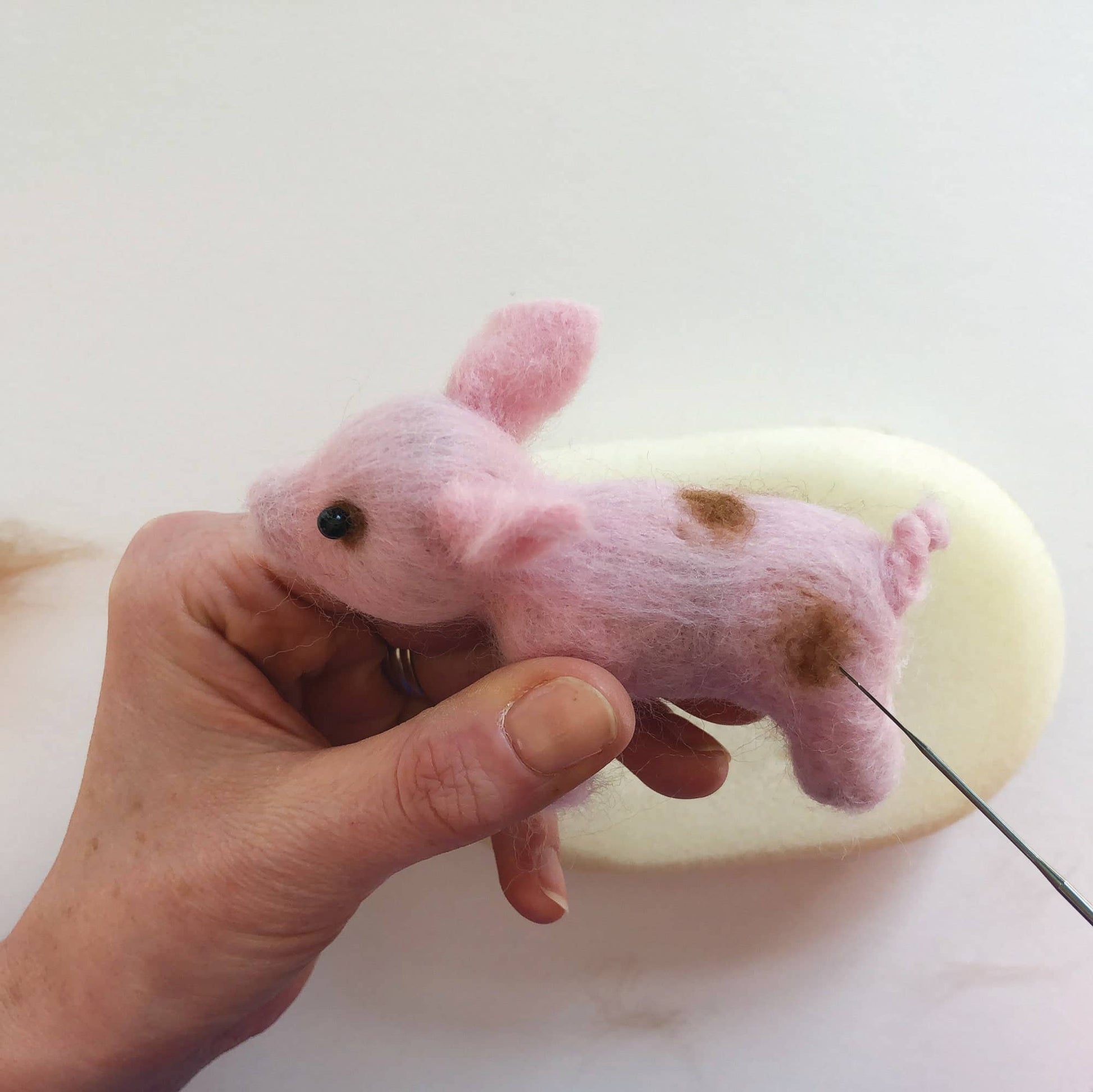 Needle Felting Piglet Kit - SLOLife Studio & Mercantile