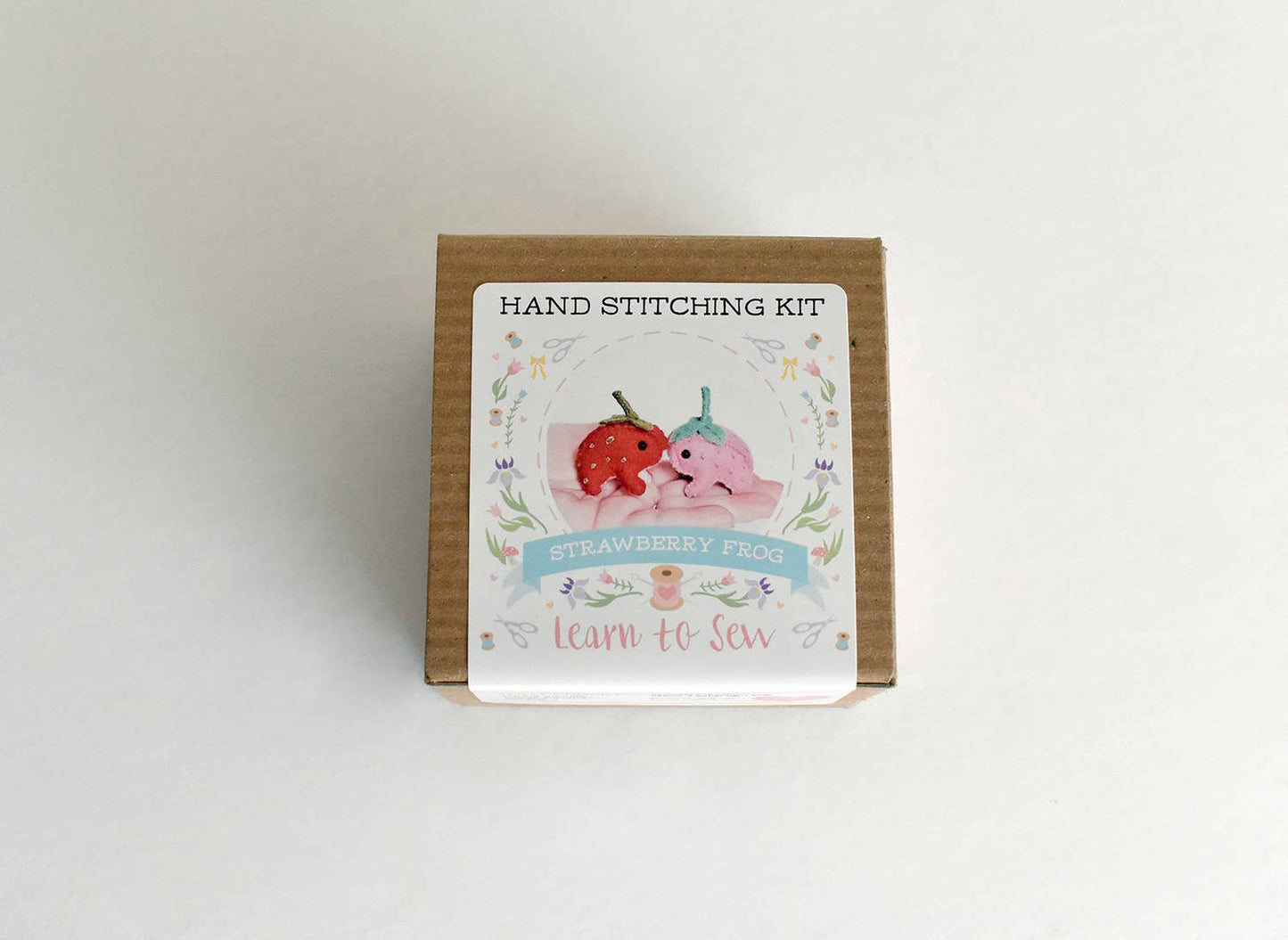 Felt Strawberry Frogs Mini Plush