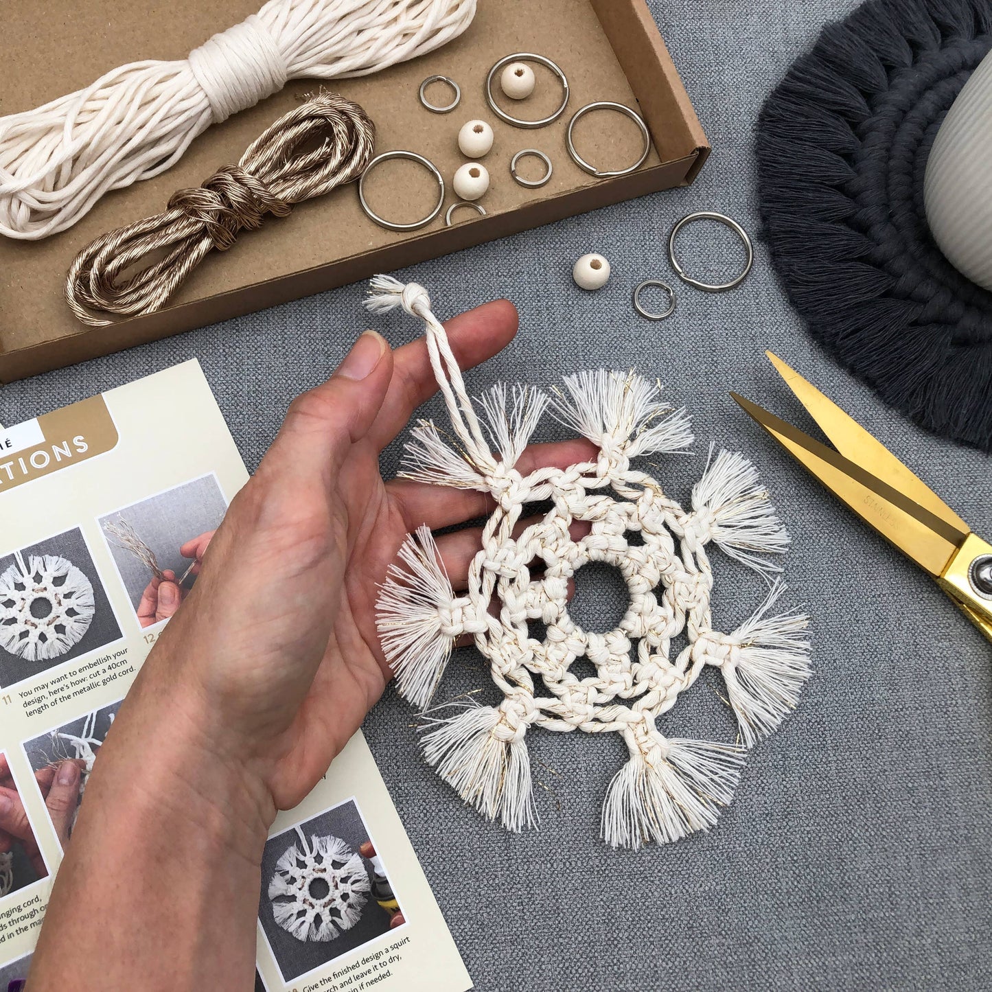 Macramé Snowflake Decorations Kit - SLOLife Studio & Mercantile