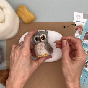 Owl Needle Felting Kit