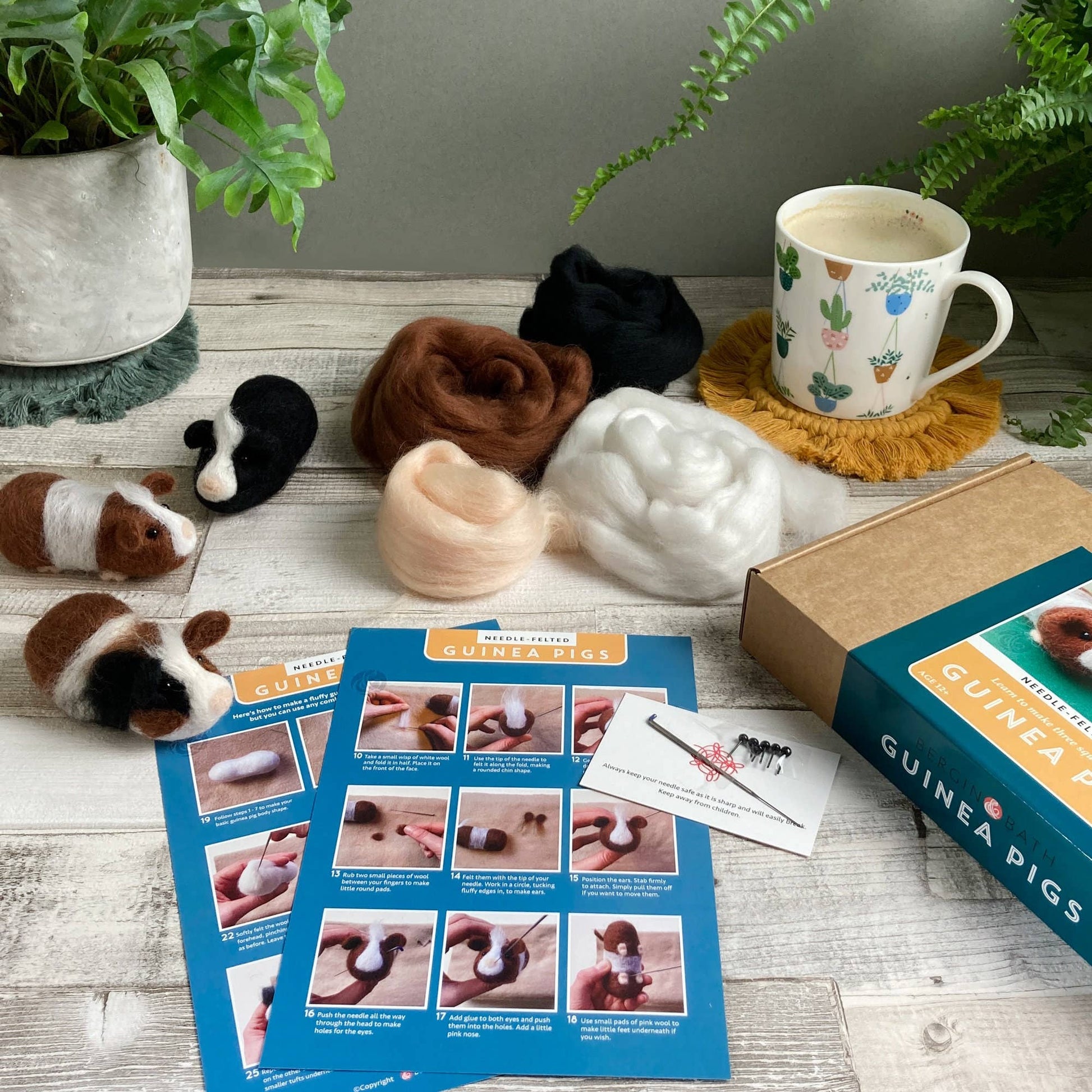 Needle felting kit - Guinea pigs - SLOLife Studio & Mercantile