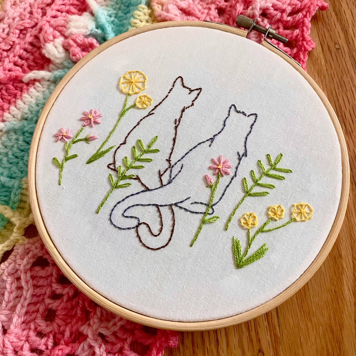 Purr of Heart Cat Embroidery Kit