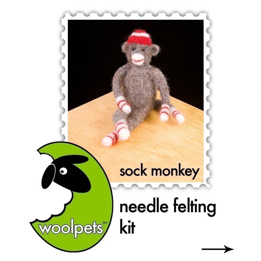Sock Monkey Felting Kit - SLOLife Studio & Mercantile