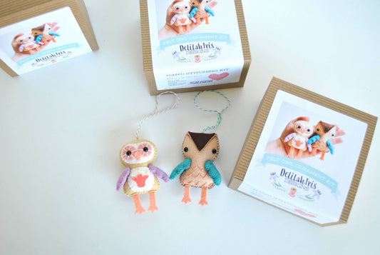 Owl Felt Ornament Sewing Kit