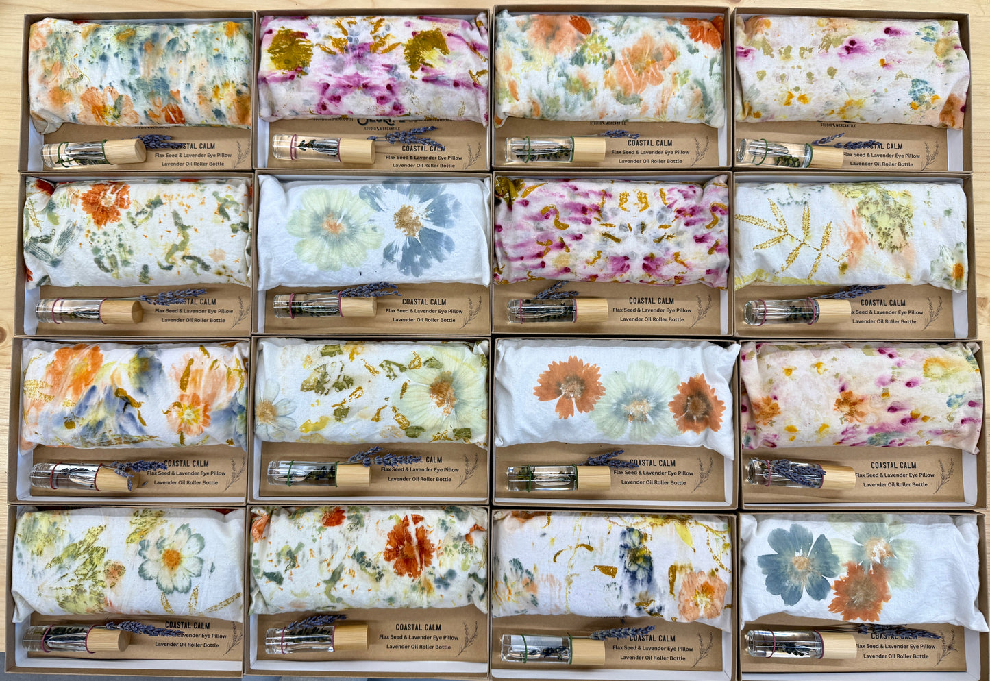 Coastal Calm Lavender and Flax Eye Pillow Set