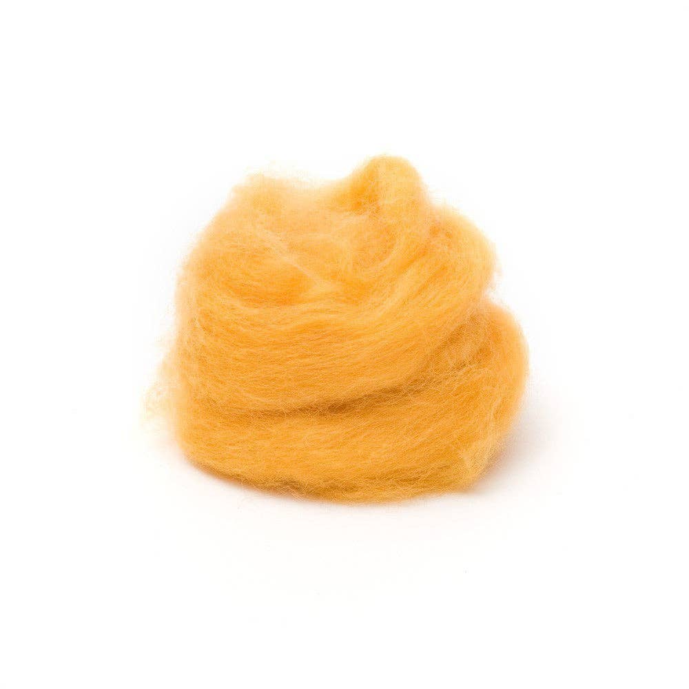 Marigold Corriedale Wool Roving 1 oz.