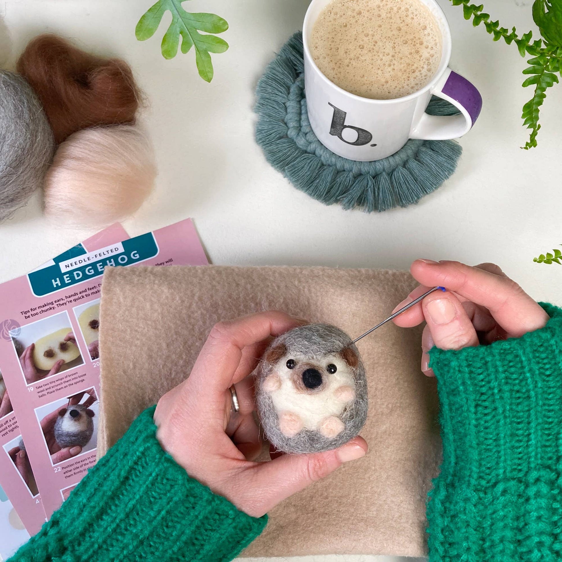 Hedgehog Needle Felting Kit - SLOLife Studio & Mercantile
