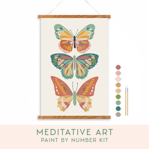 Vibrant Butterflies Meditative Art Paint by Number Kit - SLOLife Studio & Mercantile