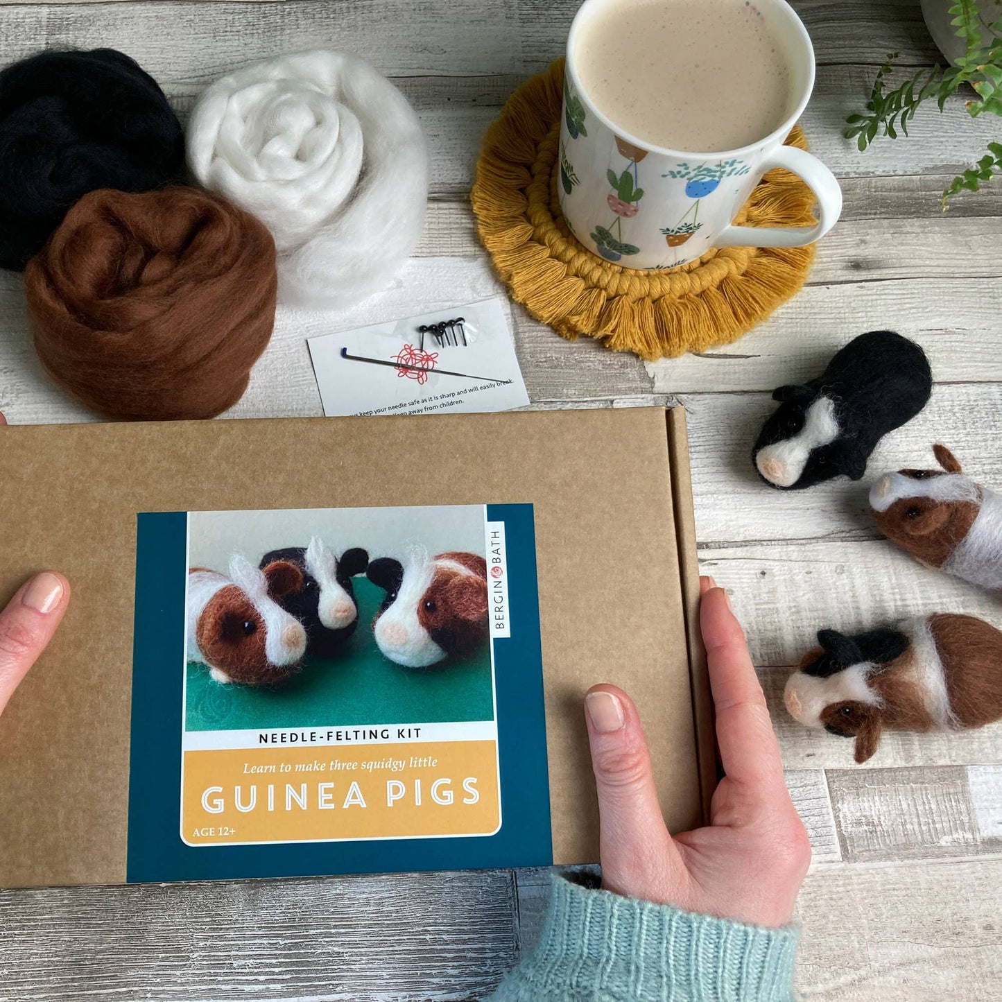 Needle felting kit - Guinea pigs - SLOLife Studio & Mercantile