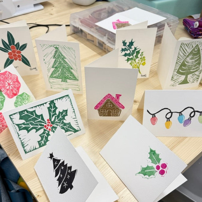 Holiday Card Block Printing Workshop