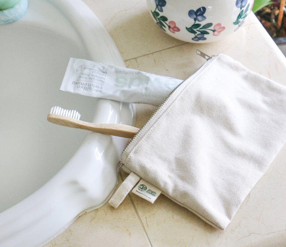 Organic Cotton Zipper Pouch - SLOLife Studio & Mercantile