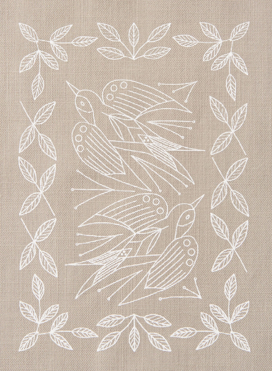 Swallows and Plants Embroidery Kit