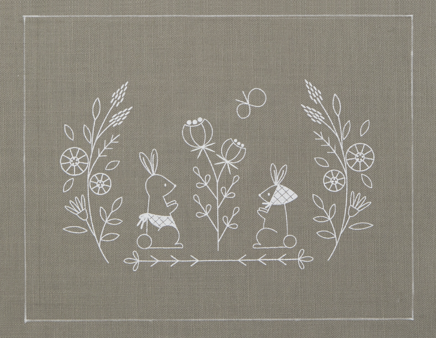 Rabbit and Flower Embroidery Kit