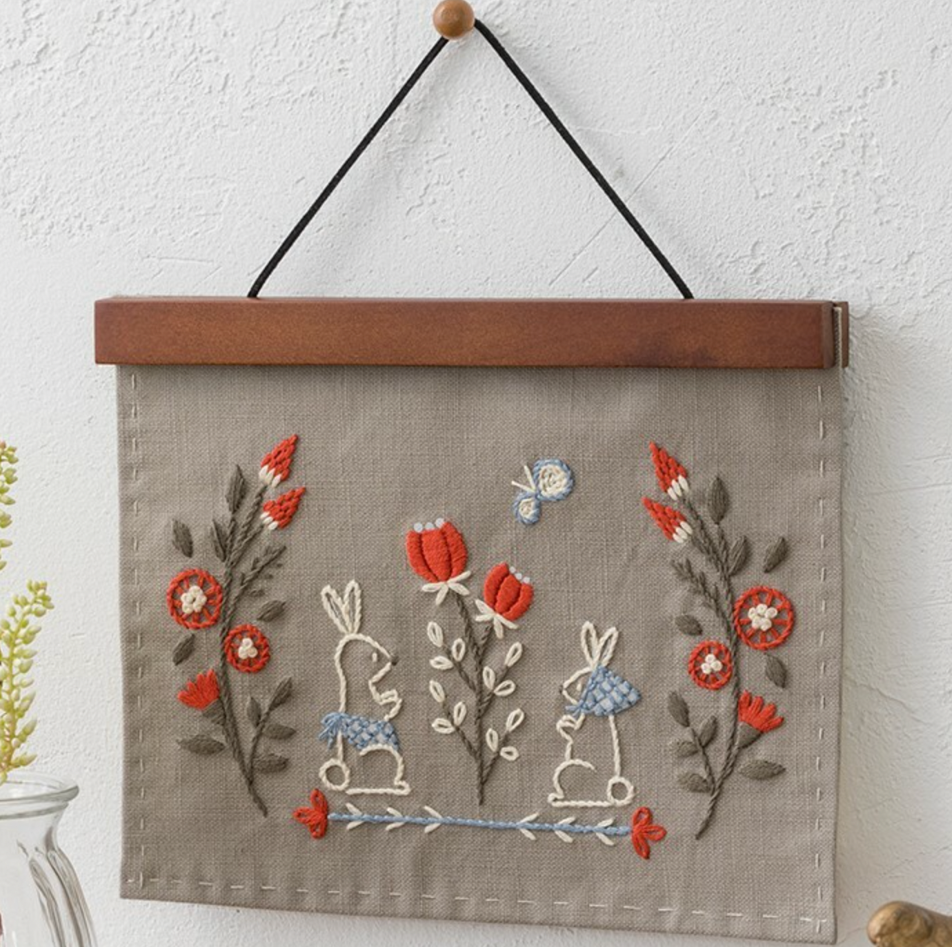 Rabbit and Flower Embroidery Kit