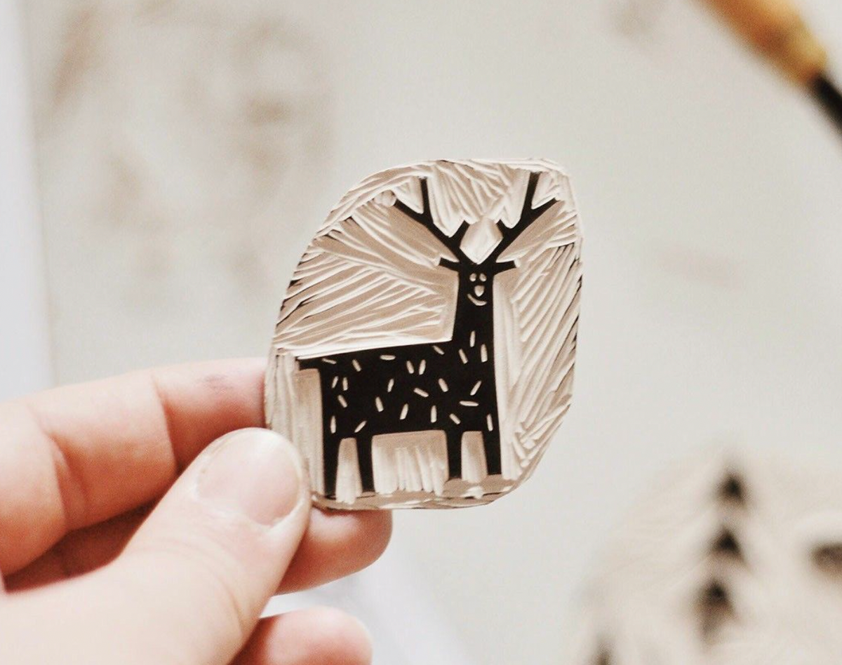 Holiday Card Block Printing Workshop