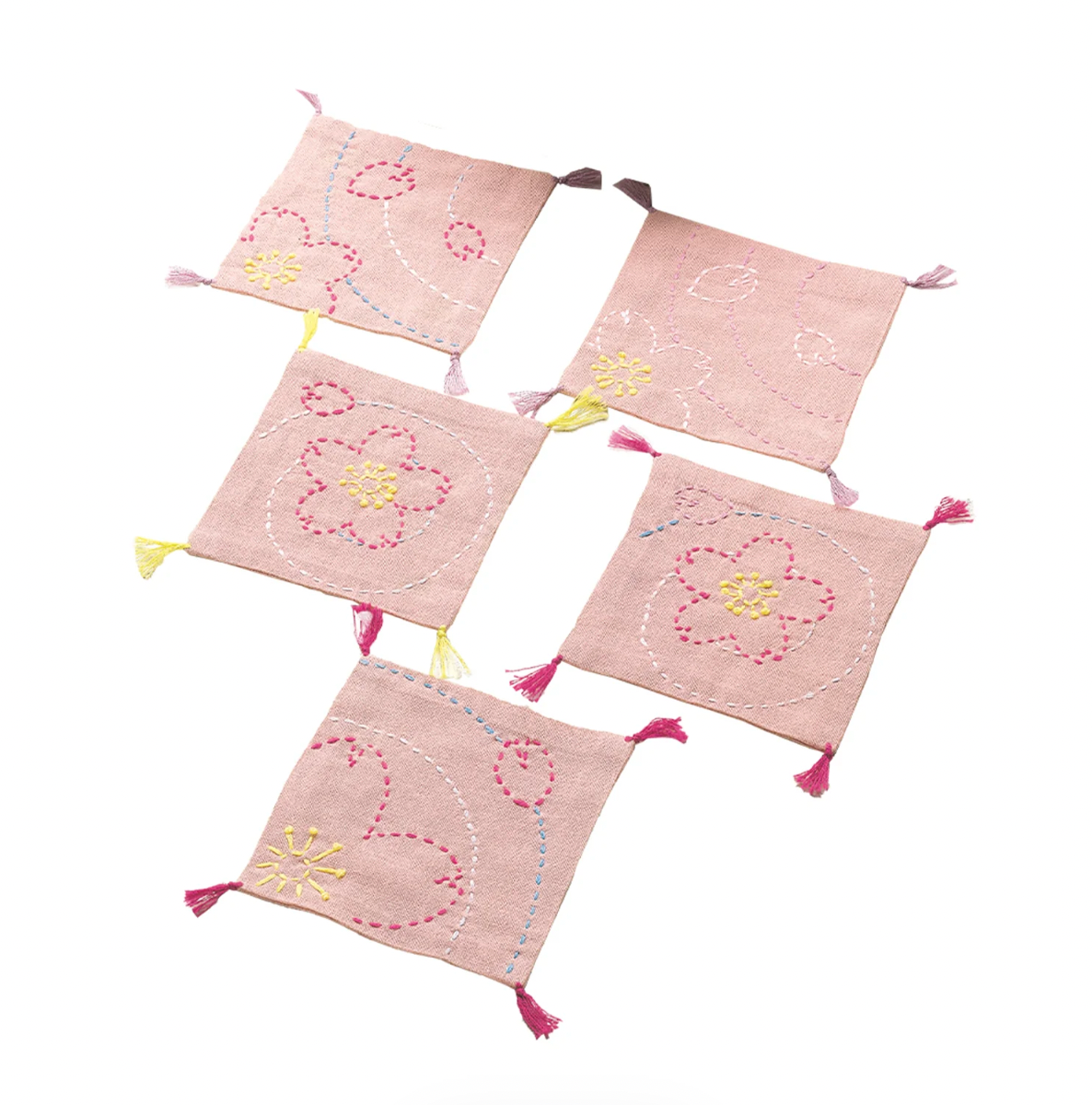 Cherry Blossom on River Bank Sashiko Coasters Kit