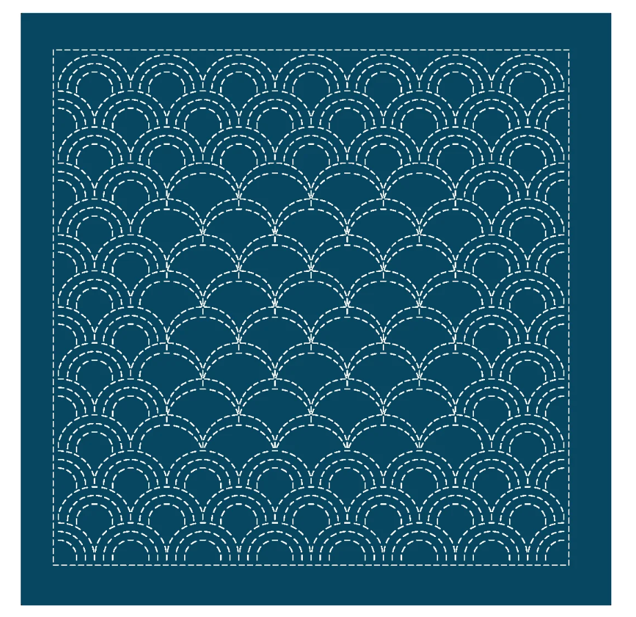 Sashiko Nagomi Seigaiha H-2134