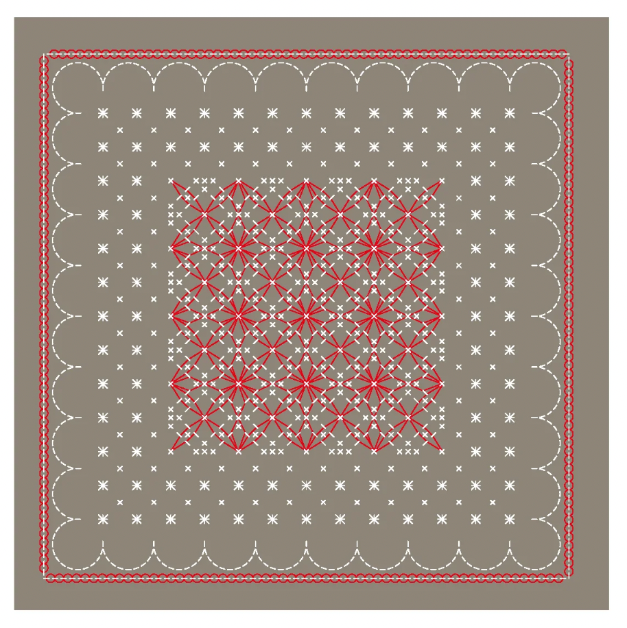 Sashiko Sampler  Kinmokusei H-15114