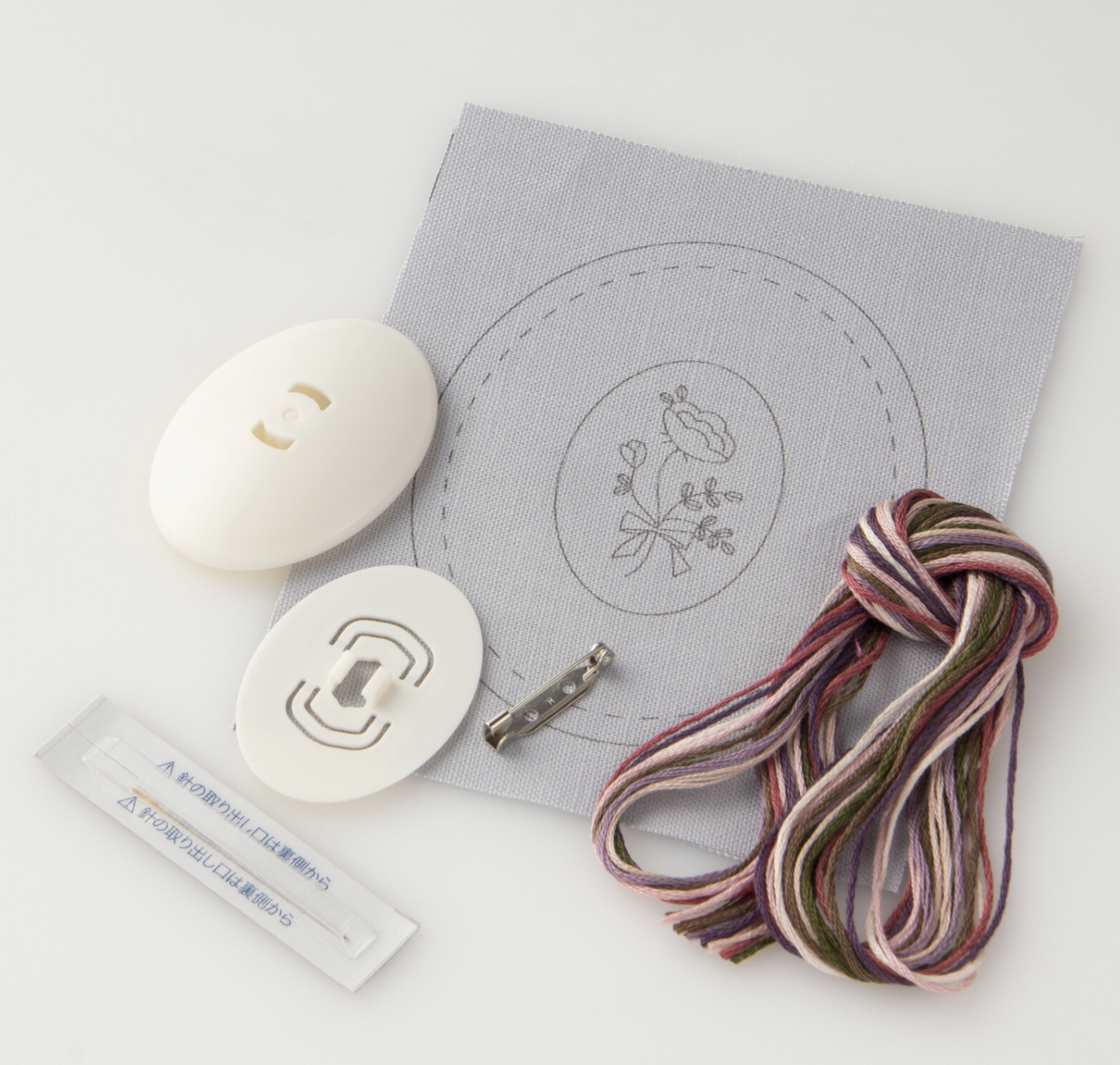 Antique Rose Embroidery Brooch Kit
