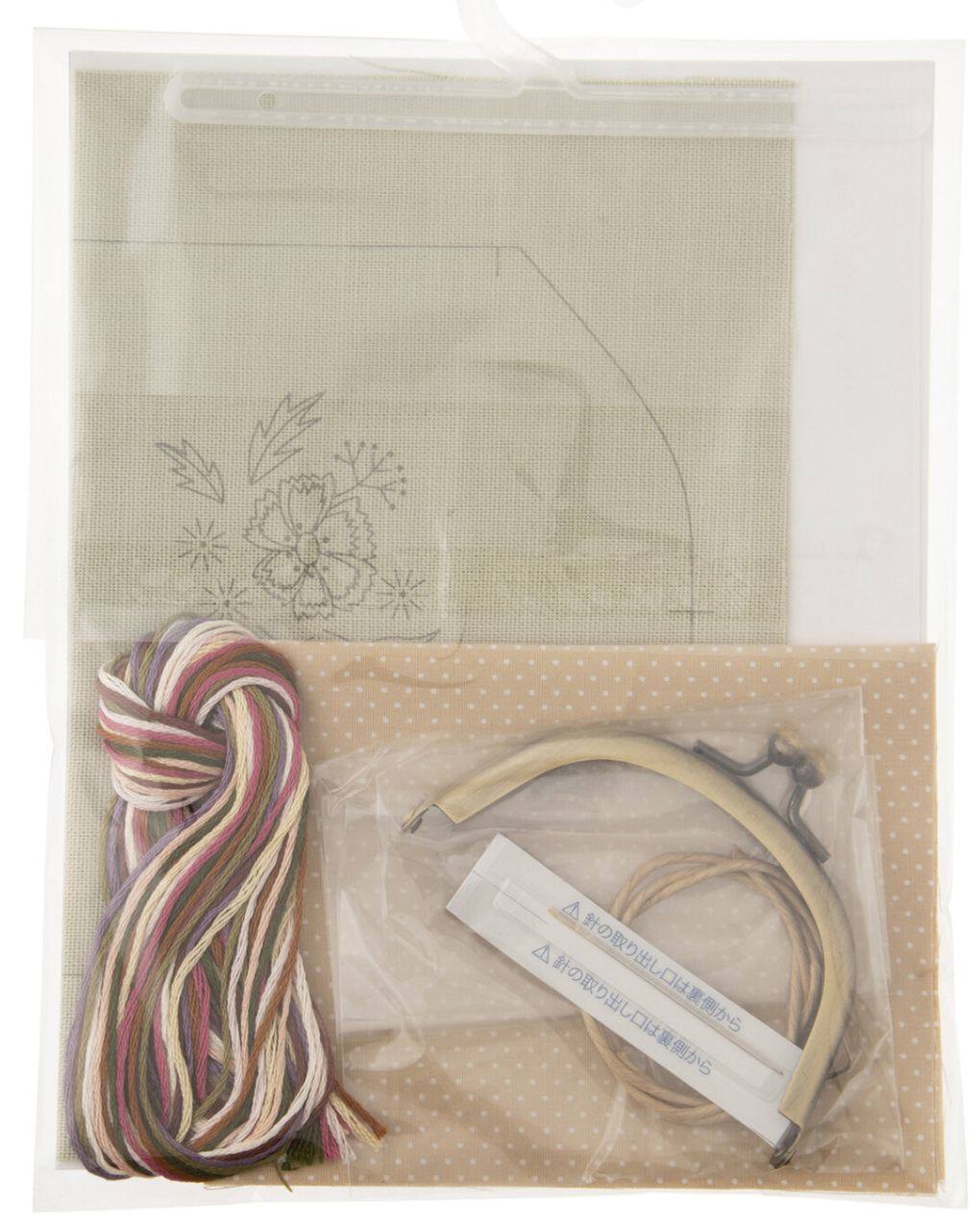 Natural Bouquet Embroidery Coin Purse Kit