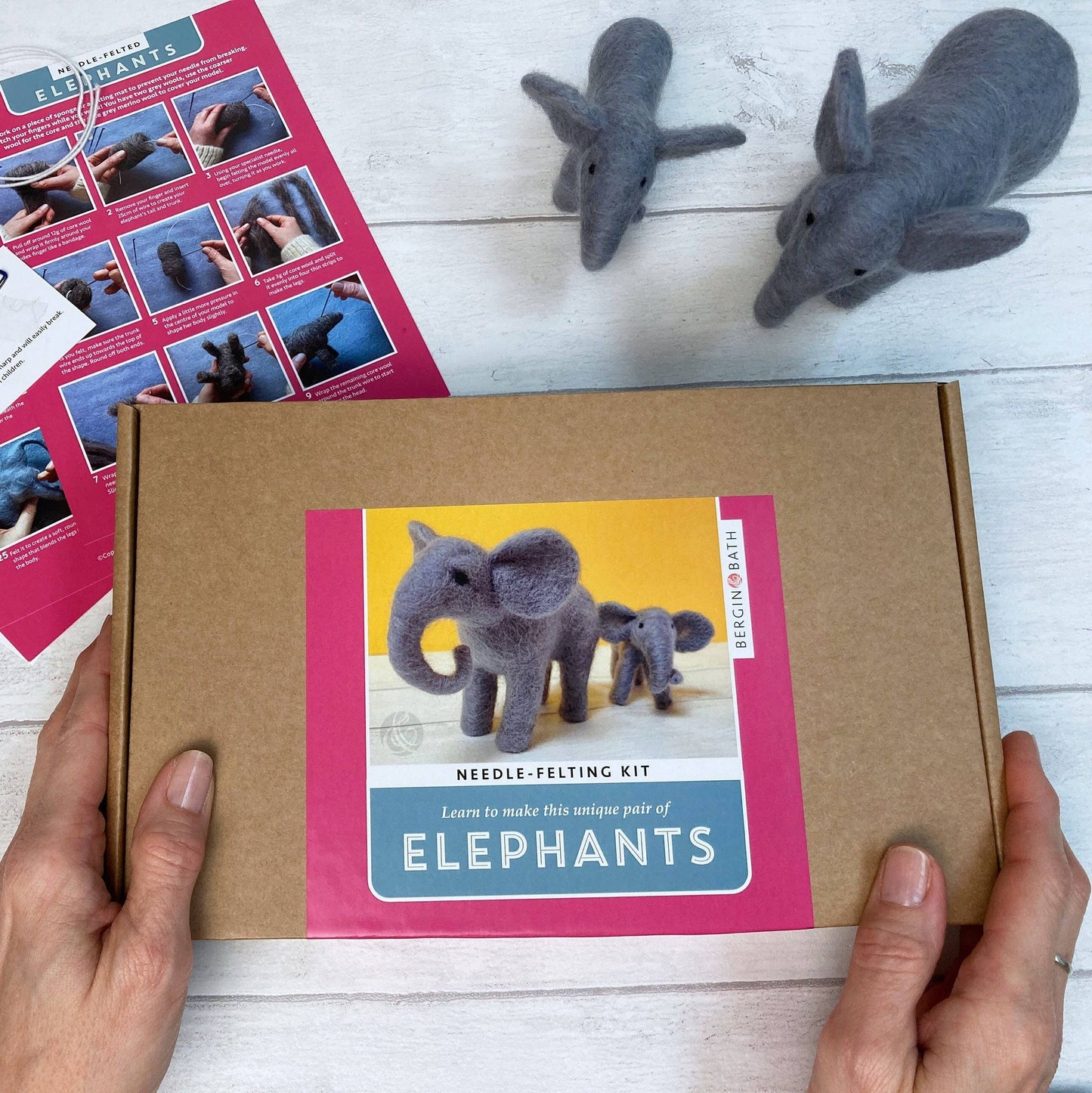 Elephant Needle Felting Kit