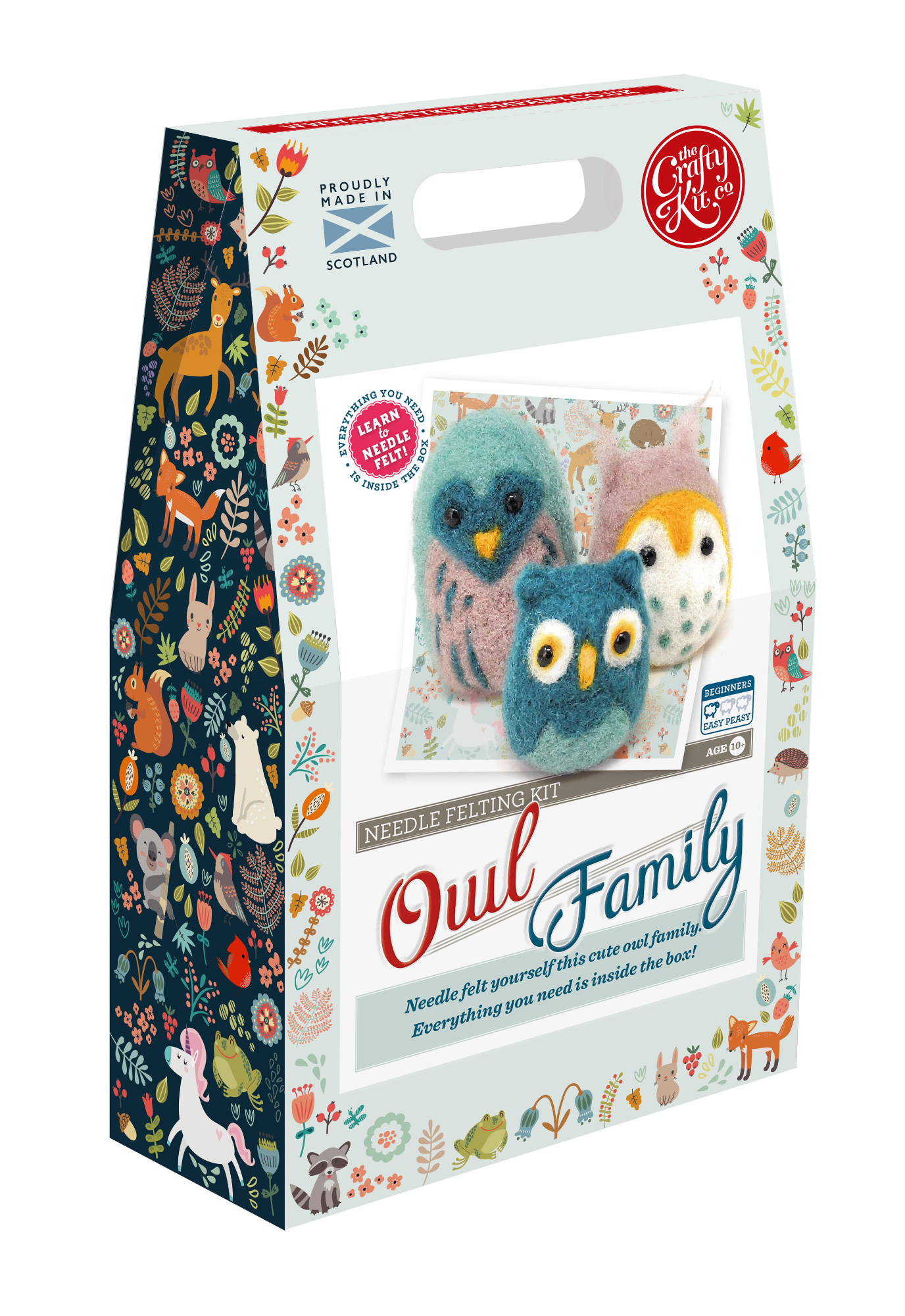 Owl Family Needle Felting Kit