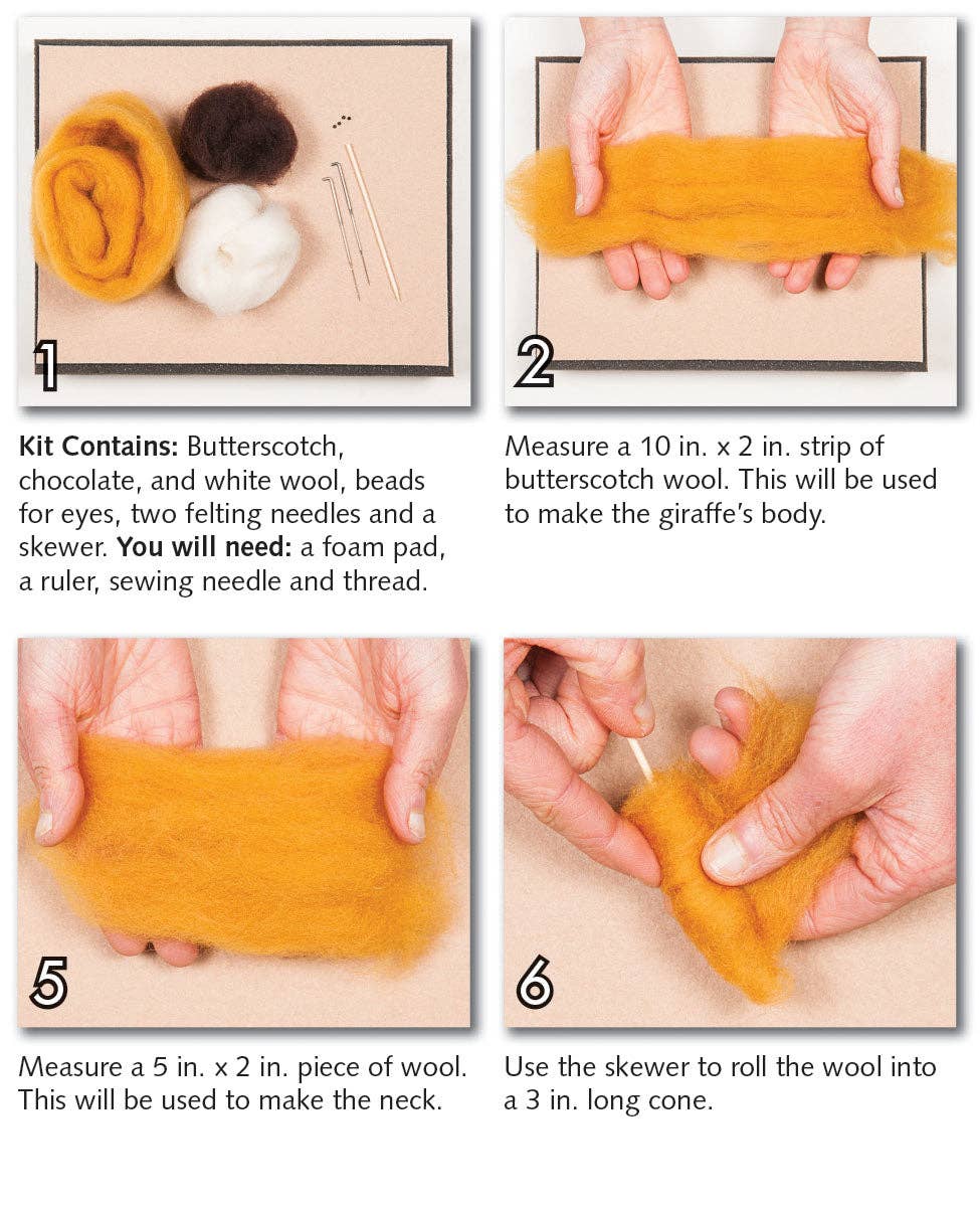 Giraffe Felting Kit - SLOLife Studio & Mercantile