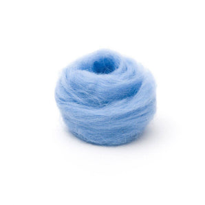 Sky Blue Corriedale Wool Roving 1 oz.