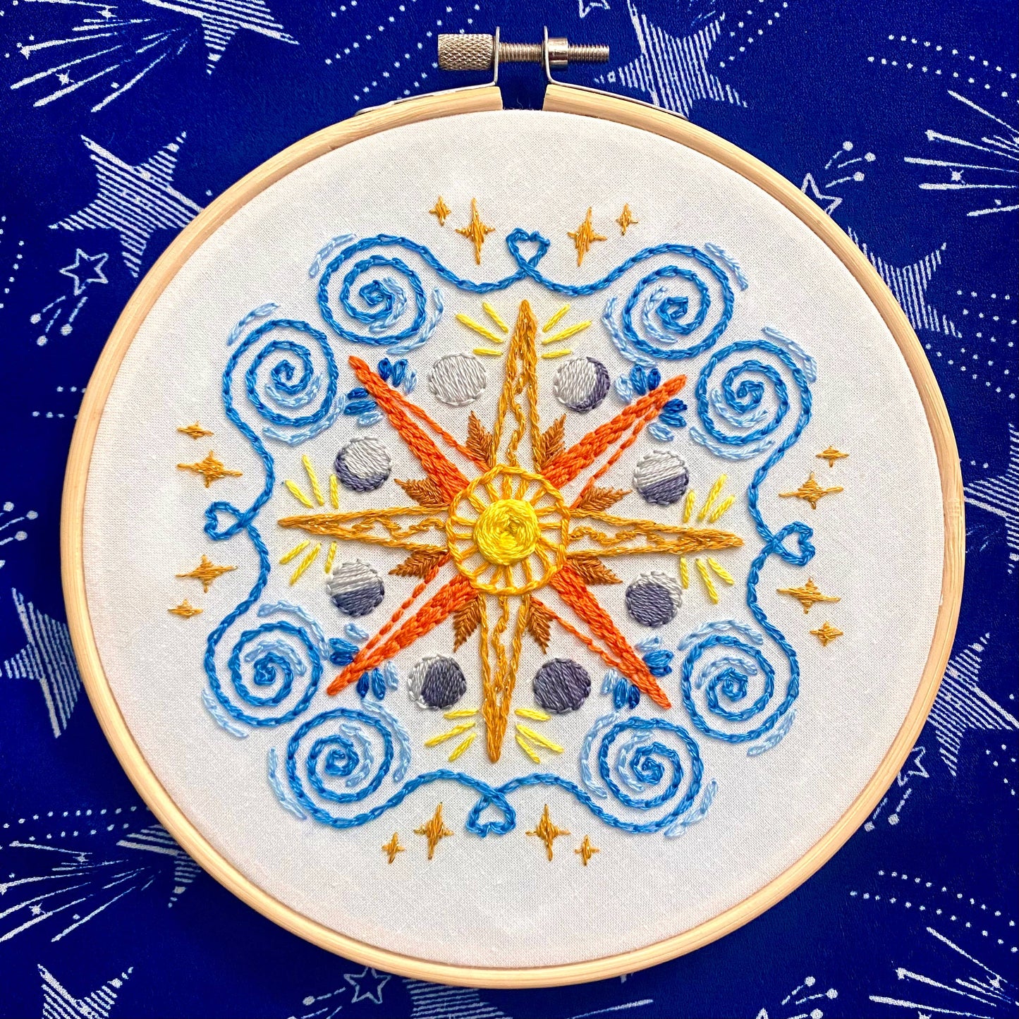 Celestial Mandala Sampler DIY Embroidery Craft Kit