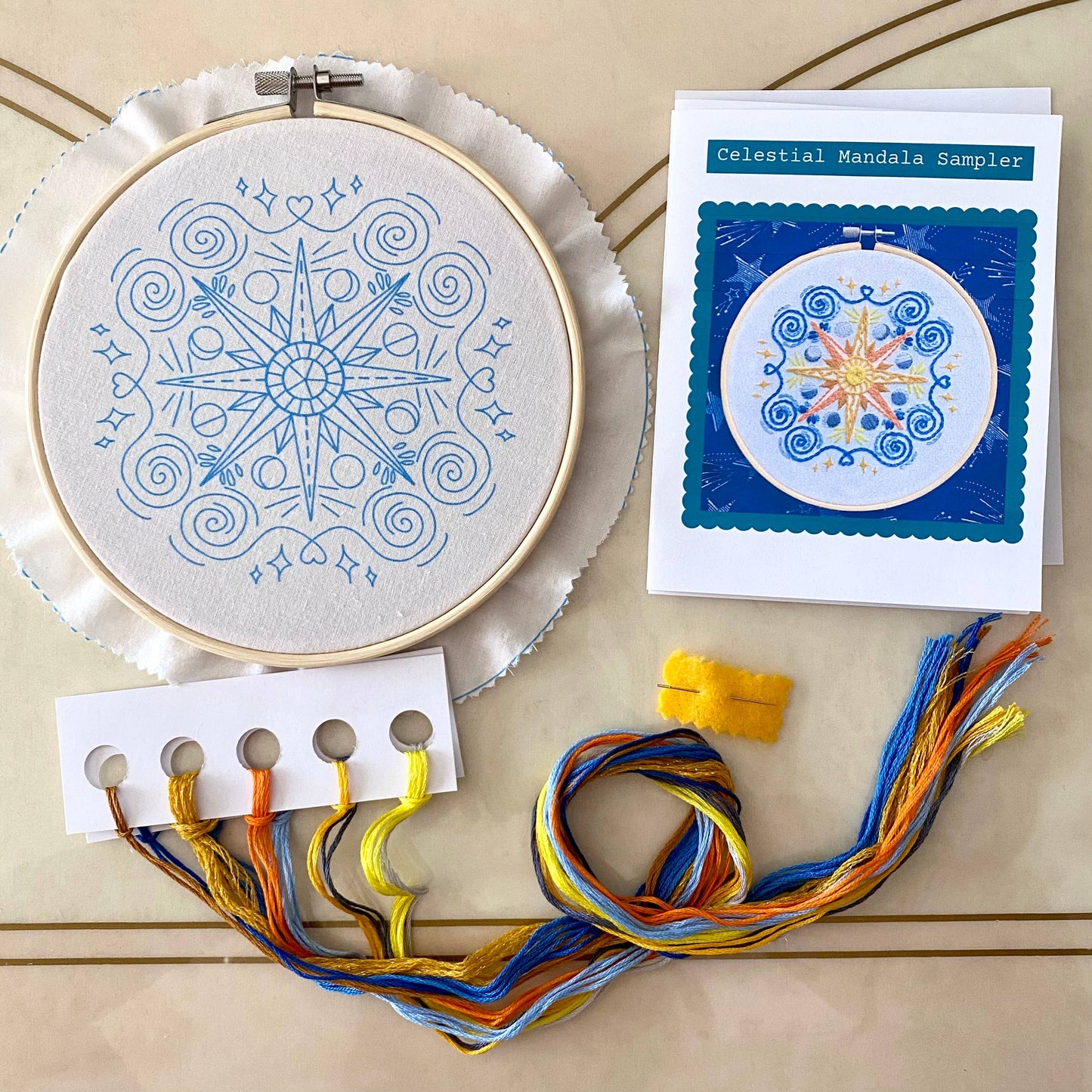 Celestial Mandala Sampler DIY Embroidery Craft Kit