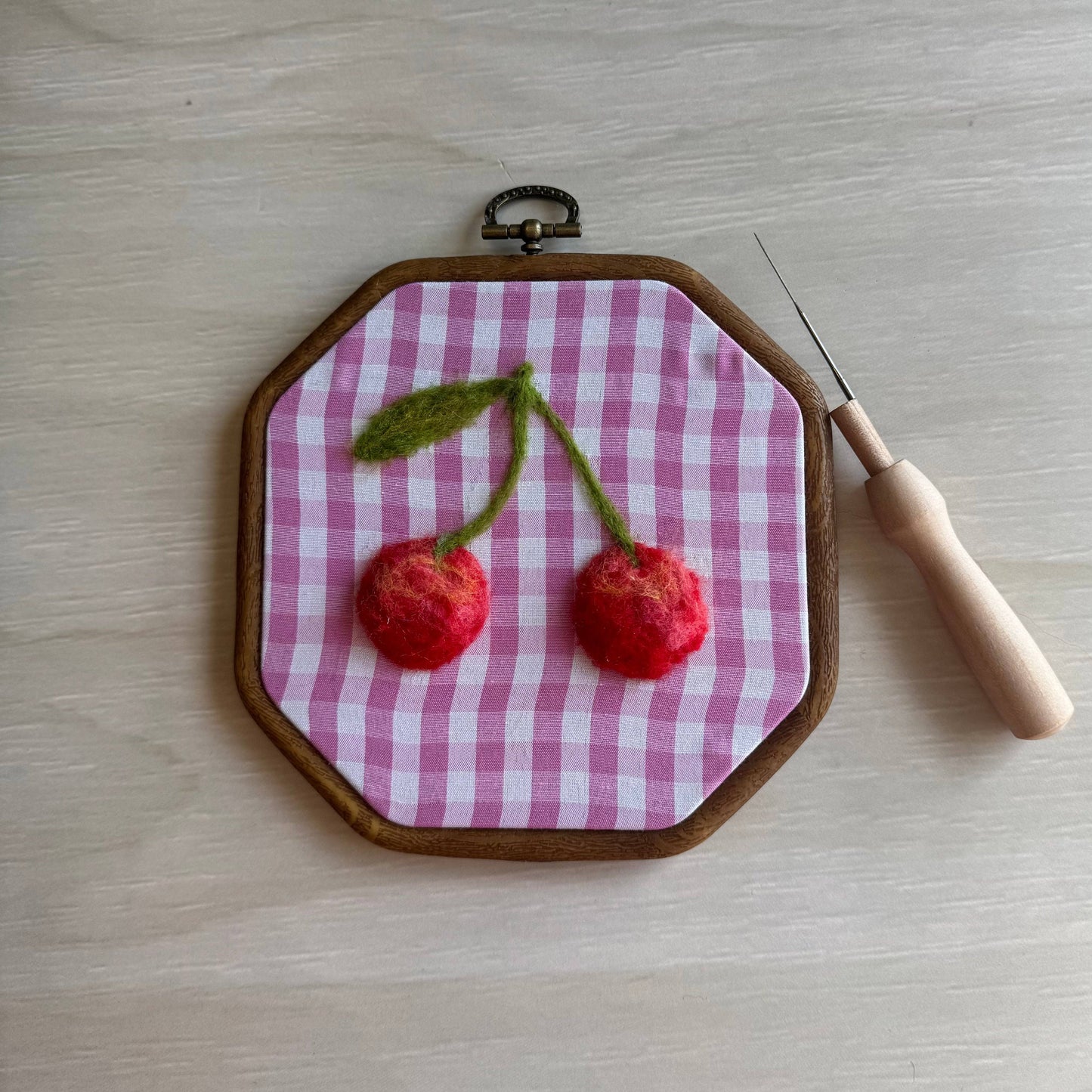 Very Cherry Painting With Wool Kit