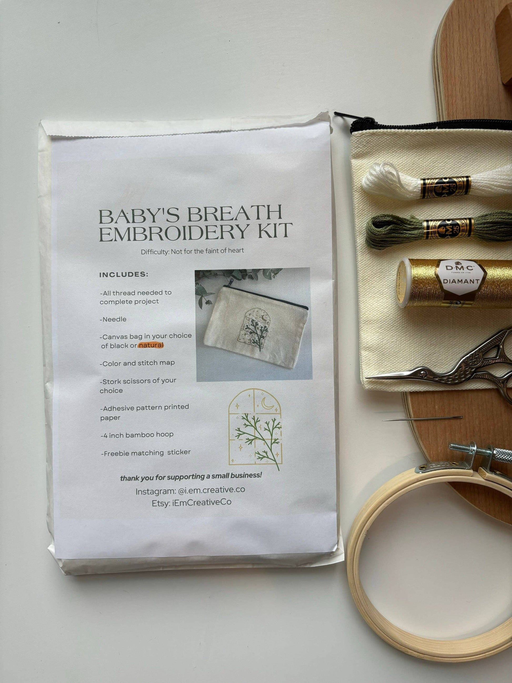 Baby's Breath Embroidery Kit - SLOLife Studio & Mercantile