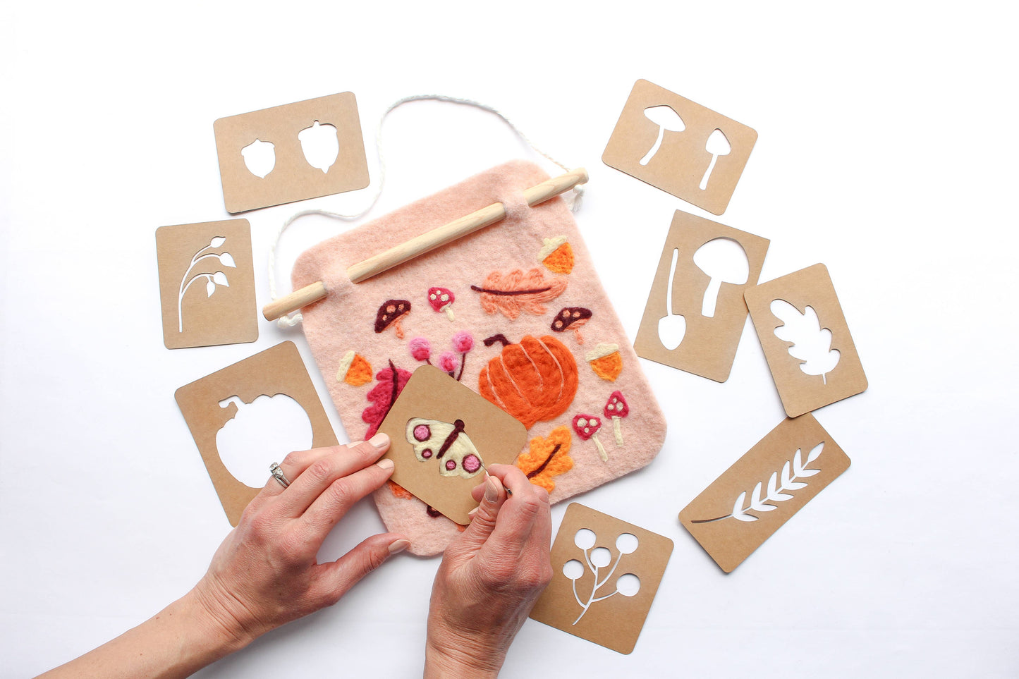 8"x8" Fall Banner Felting Kit