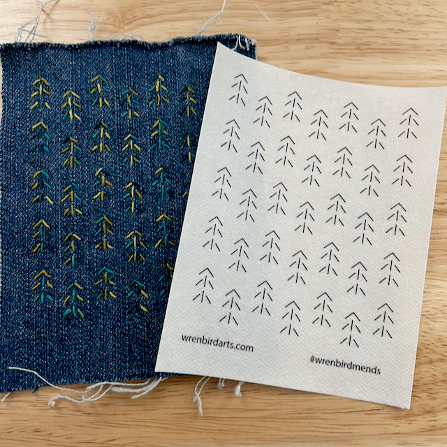 Washable Mending Patterns #11 Neon Green Nature - SLOLife Studio & Mercantile