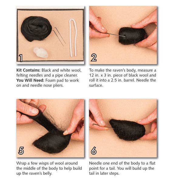 Raven Felting Kit - SLOLife Studio & Mercantile