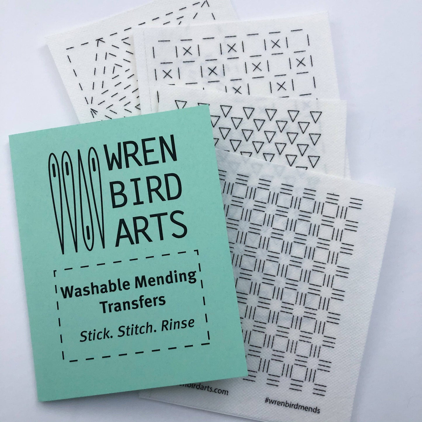 Washable Mending Transfers #4 Green Patterns - SLOLife Studio & Mercantile