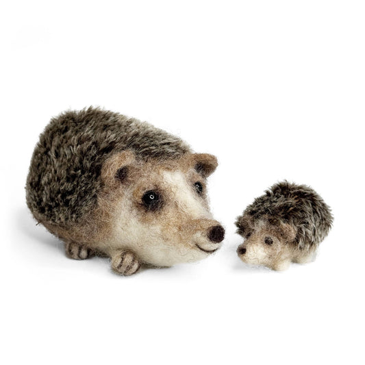 Happy Hedgehogs Needle Felting Kit – DIY Wool Animal Craft for Beginners | Makes 2