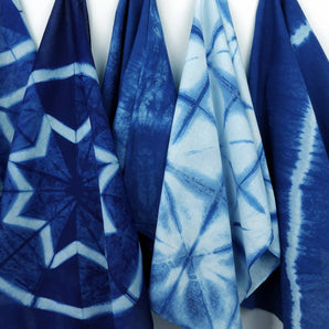 Yamato Indigo Shibori Kit (Bandana + Tenugui) - SLOLife Studio & Mercantile