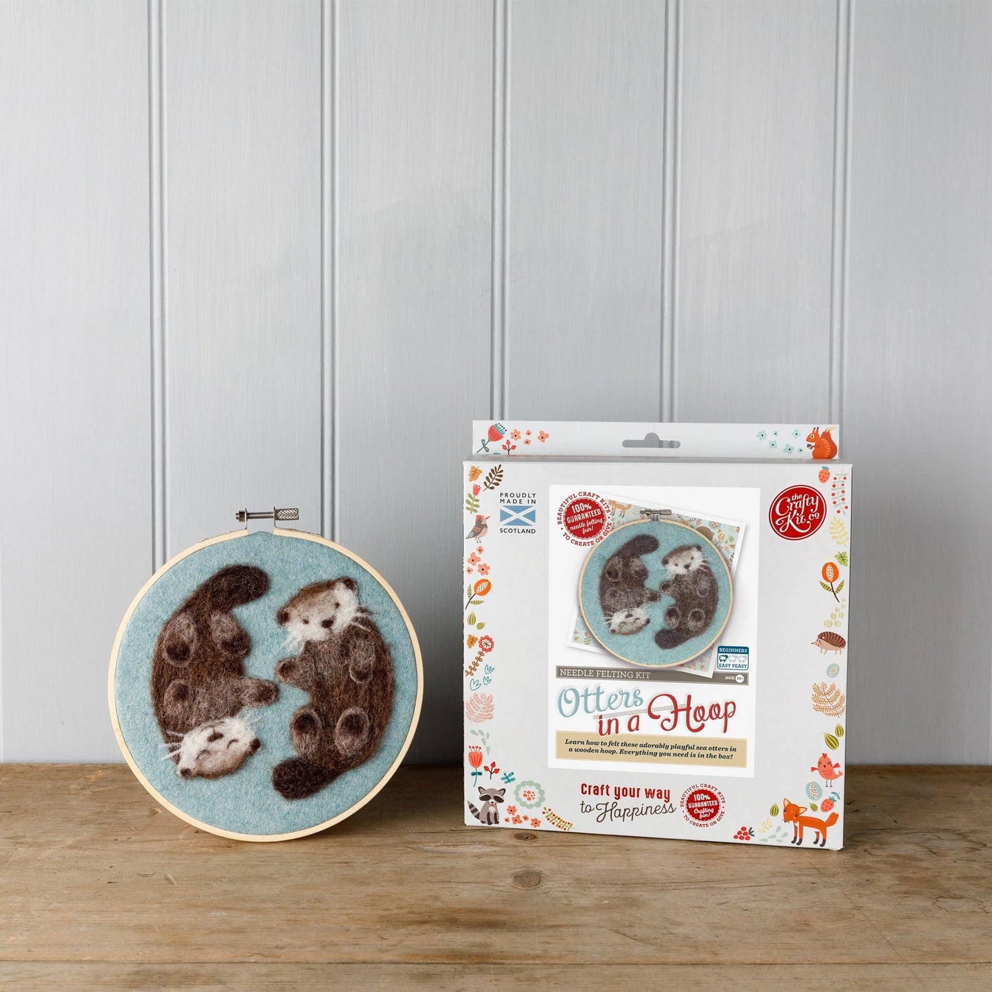 Otters in a Hoop Needle Felting Kit - SLOLife Studio & Mercantile