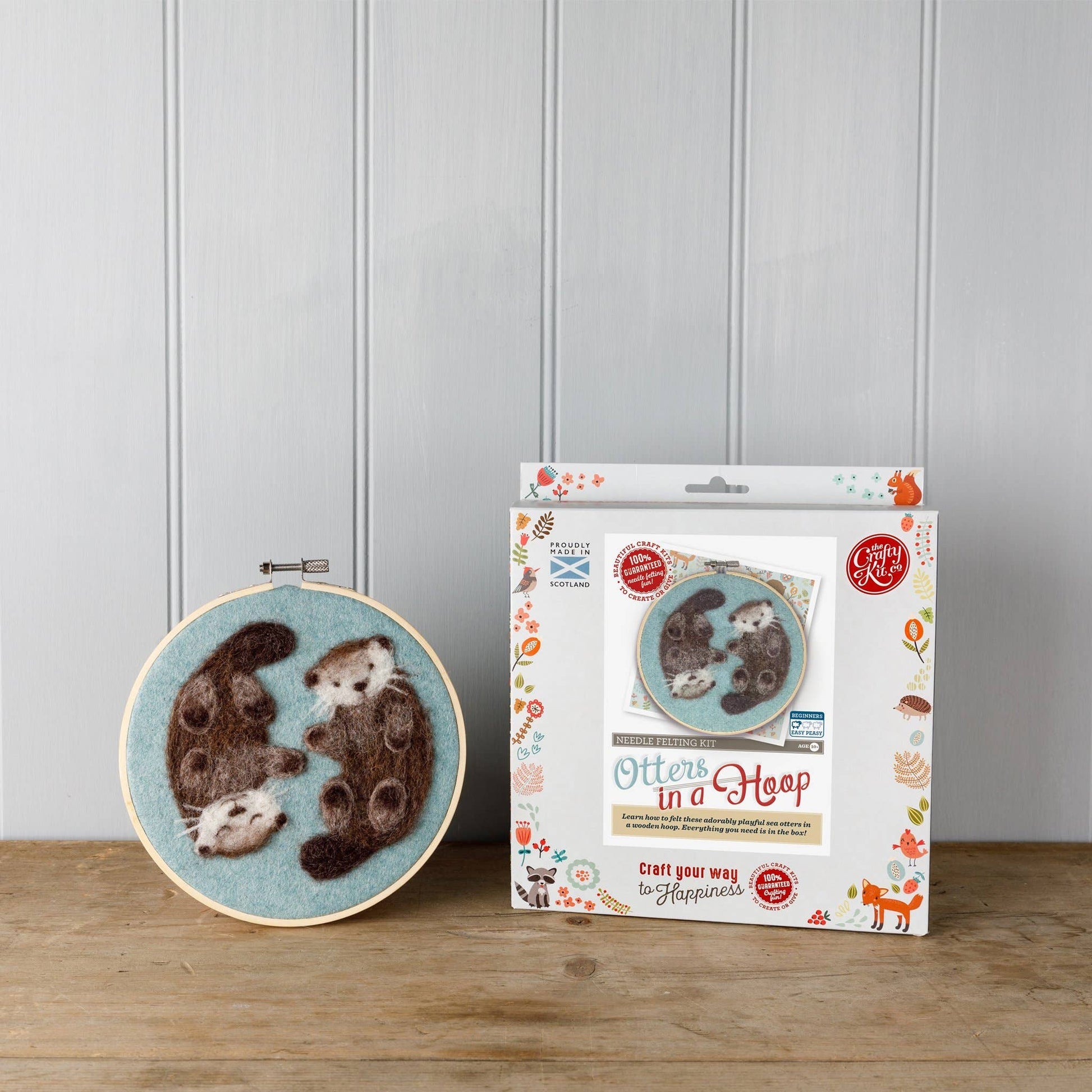 Otters in a Hoop Needle Felting Kit - SLOLife Studio & Mercantile