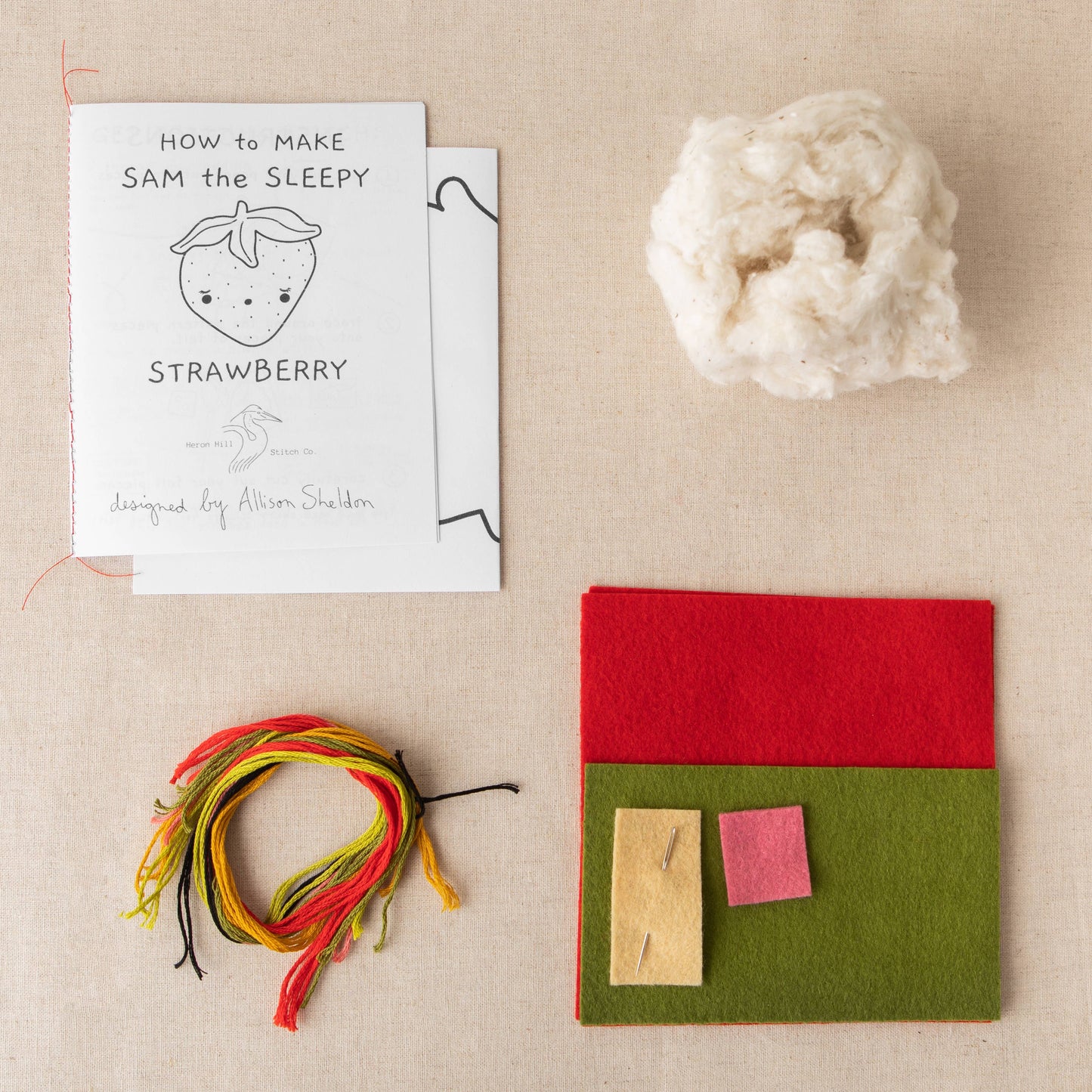 Sam the Sleepy Strawberry - DIY Craft Kit - SLOLife Studio & Mercantile