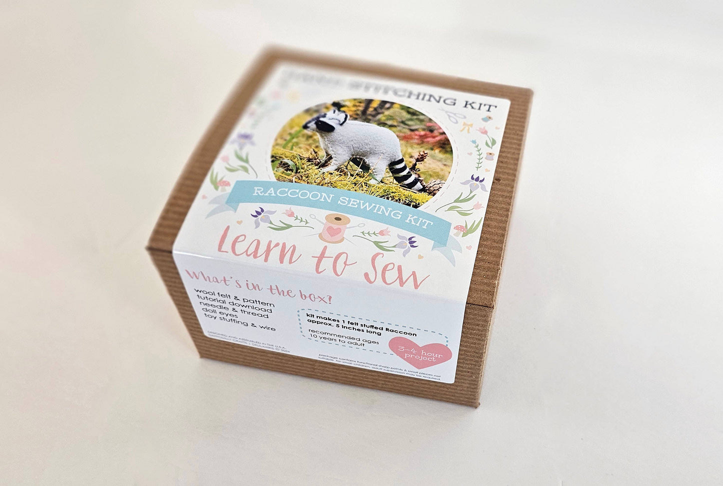 Felt Raccoon Sewing Kit
