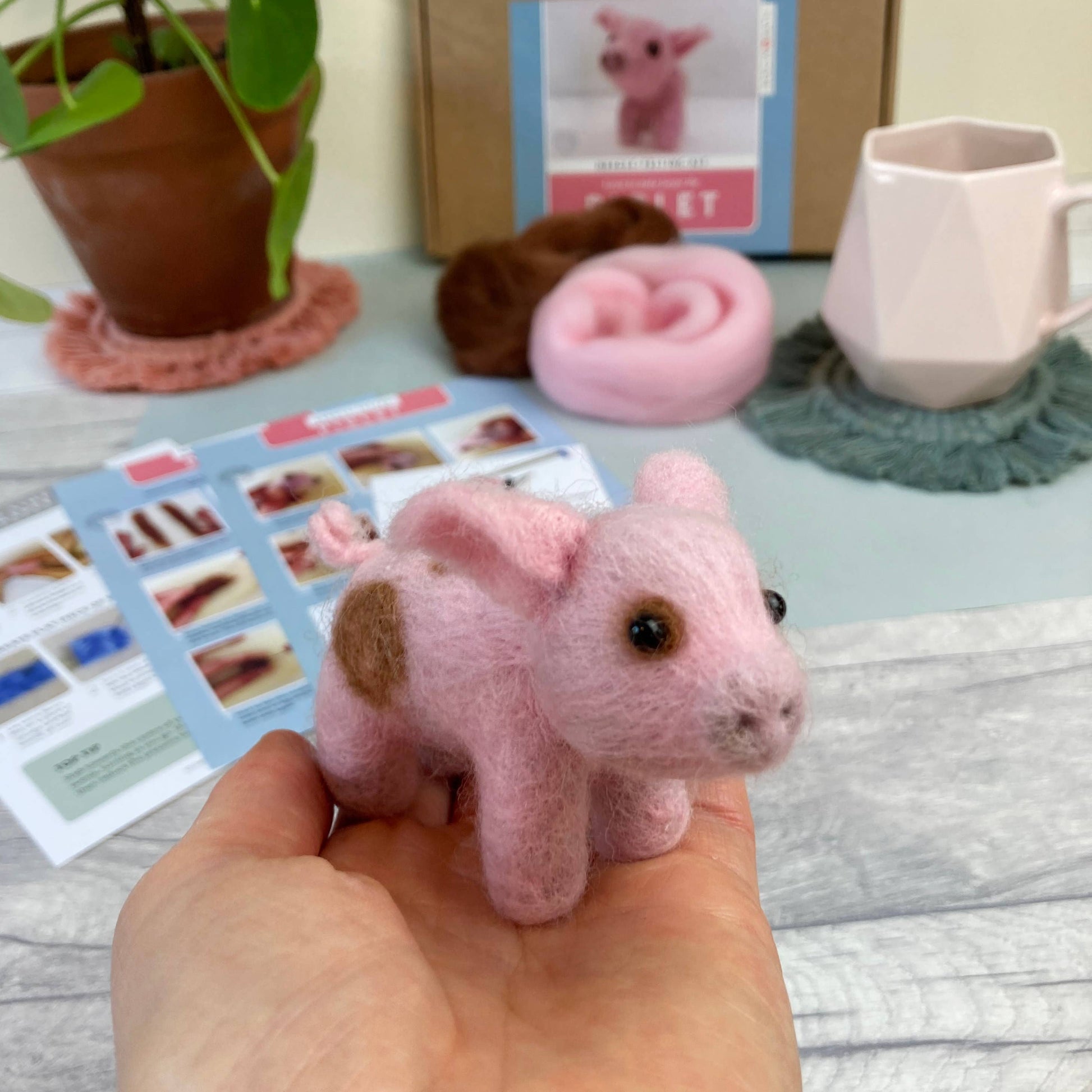 Needle Felting Piglet Kit - SLOLife Studio & Mercantile