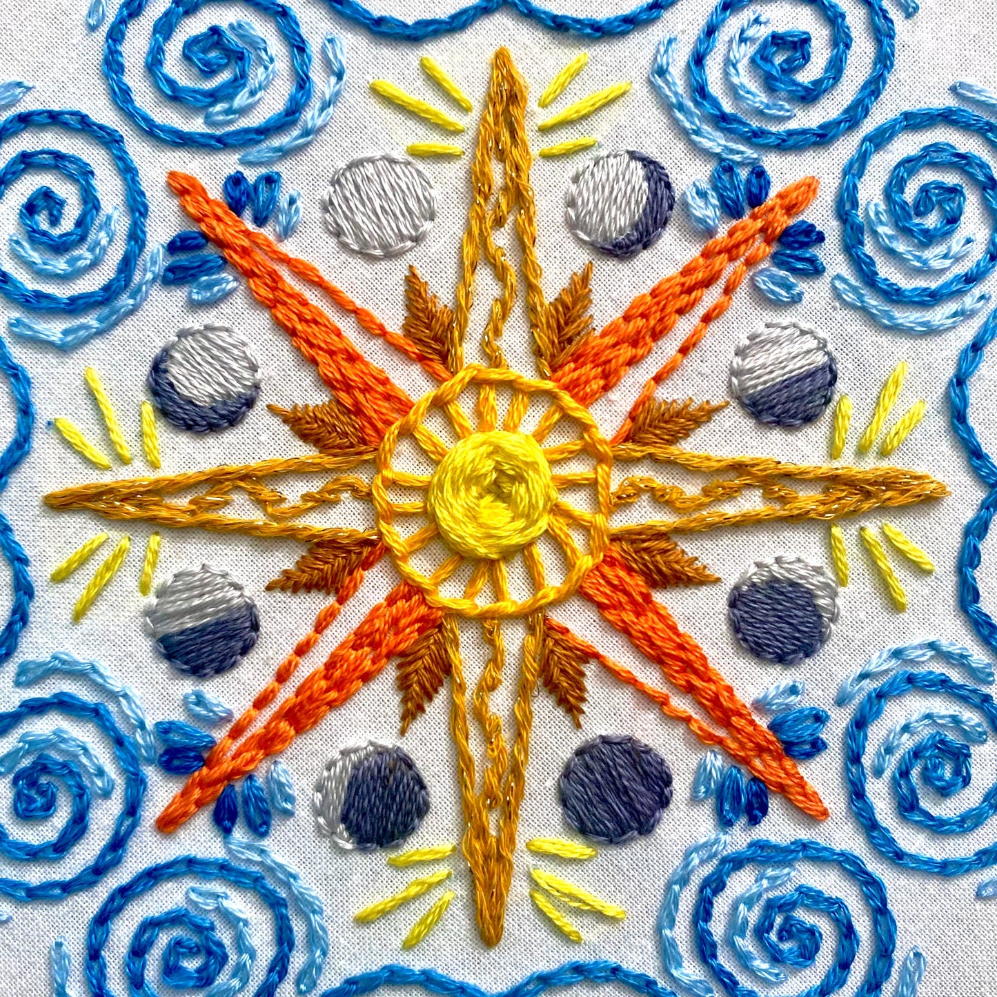 Celestial Mandala Sampler DIY Embroidery Craft Kit