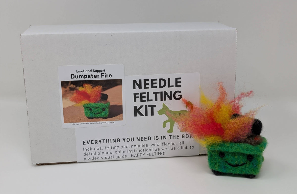 Dumpster Fire Needle Felting DIY Kit