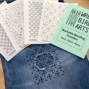 Washable Mending Transfers #4 Green Patterns - SLOLife Studio & Mercantile