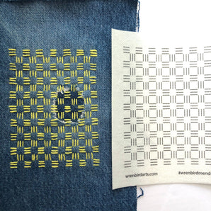 Washable Mending Transfers #4 Green Patterns - SLOLife Studio & Mercantile